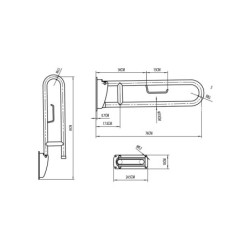 BARRA DE APOYO PLEGABLE DE ACERO INOXIDABLE