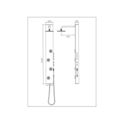 SUDERLAND COLUMN 1420X180 STAINLESS STEEL