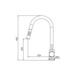 PULL-OUT KITCHEN TAP SINGLE LEVER