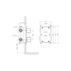 ORION BUILT-IN SHOWER TAP THERMOSTATIC SHOWER