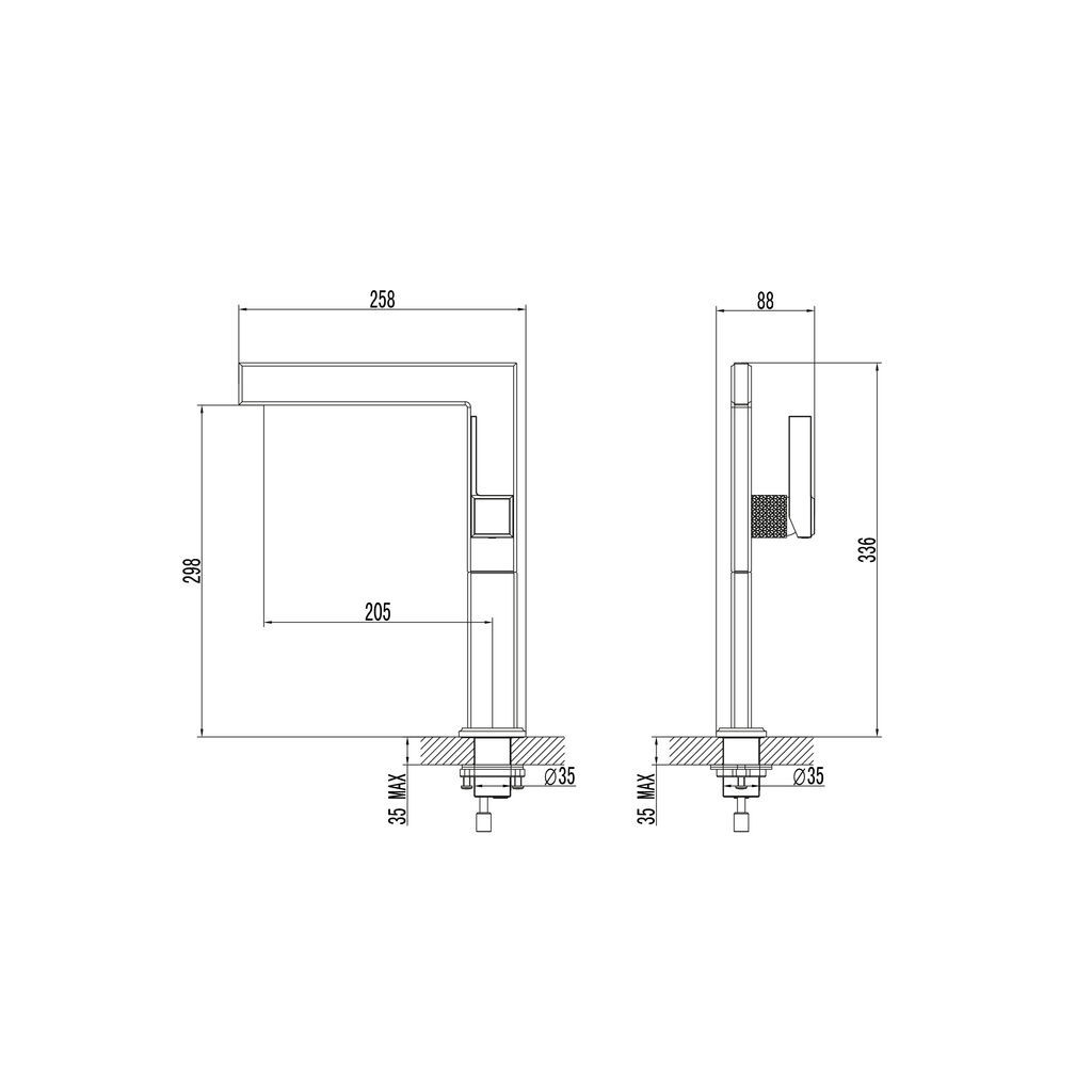 PALADIO HIGH BATHROOM TAP