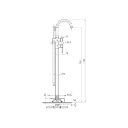 FREESTANDING ROUND BATH MIXER