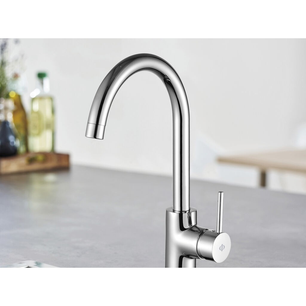 ROUND KITCHEN TAP SINGLE LEVER