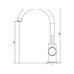 ROUND KITCHEN TAP SINGLE LEVER