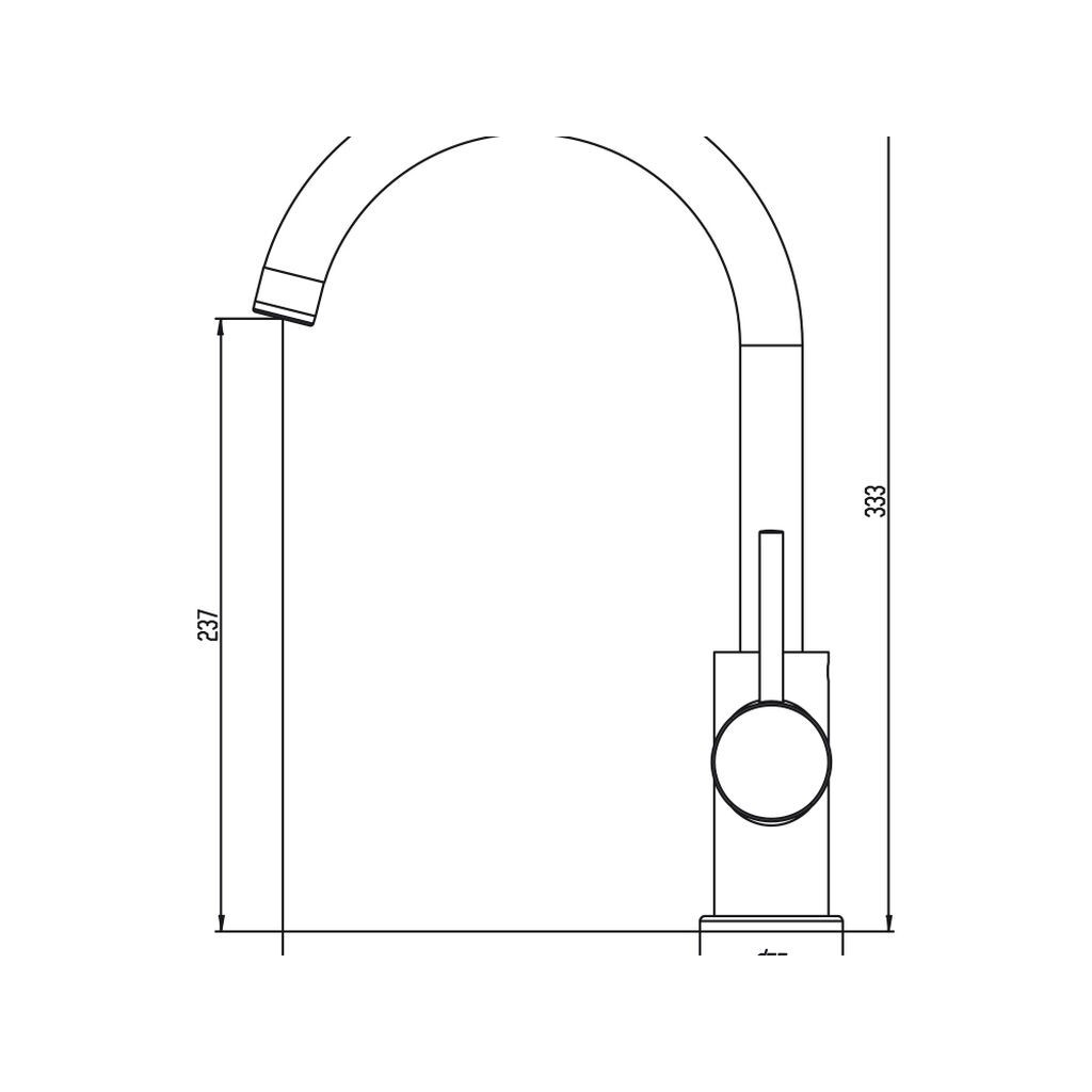 ROUND KITCHEN TAP SINGLE LEVER