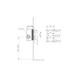 ROUND BUILT-IN SHOWER FAUCET SINGLE LEVER SHOWER