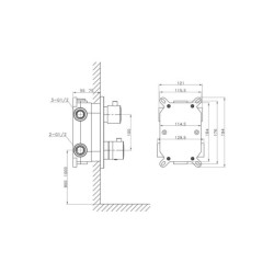 ROUND BUILT-IN SHOWER TAP THERMOSTATIC SHOWER