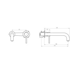 SIRIO BUILT-IN BASIN MIXER