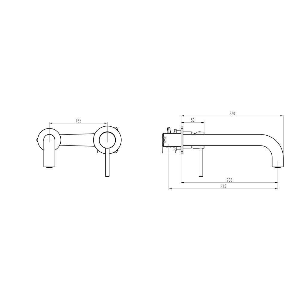 SIRIO BUILT-IN BASIN MIXER