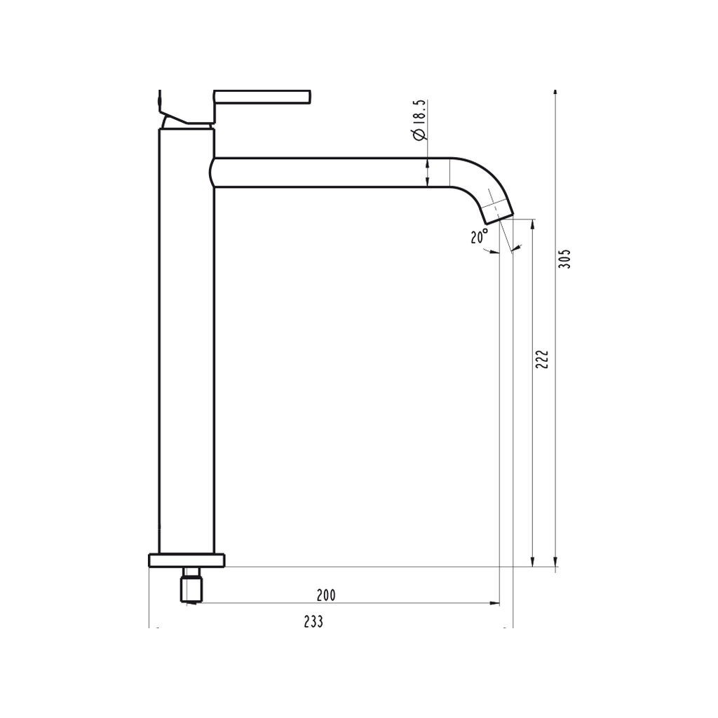 GRIFERÍA SIRIO LAVABO ALTO